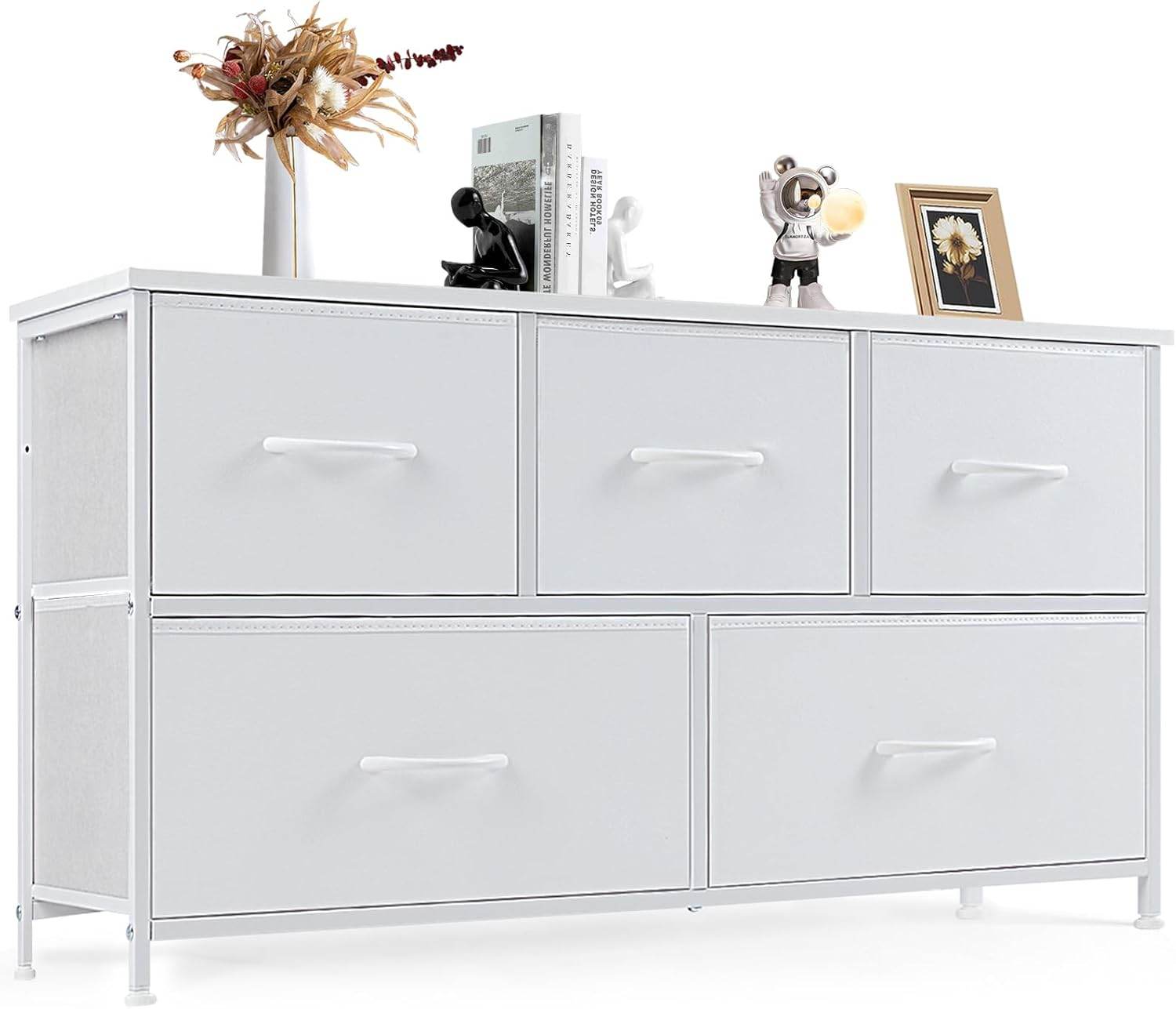 Dresser with 5 Fabric Drawers for Kids Bedroom, TV Stand