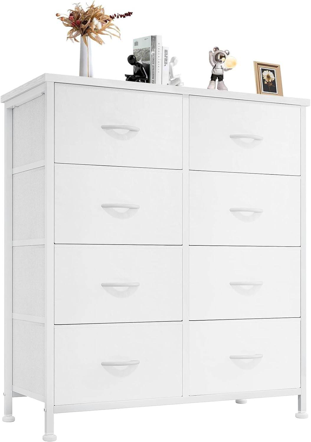 Double Dresser with 8 Fabric Drawers, Bedroom Lightweight Dressers