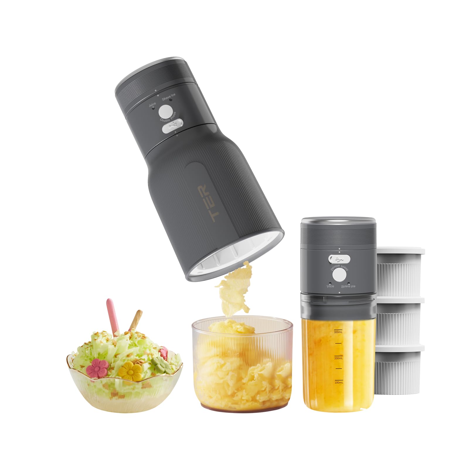 Portable Ice Shaver & Blender - Cordless, Rechargeable