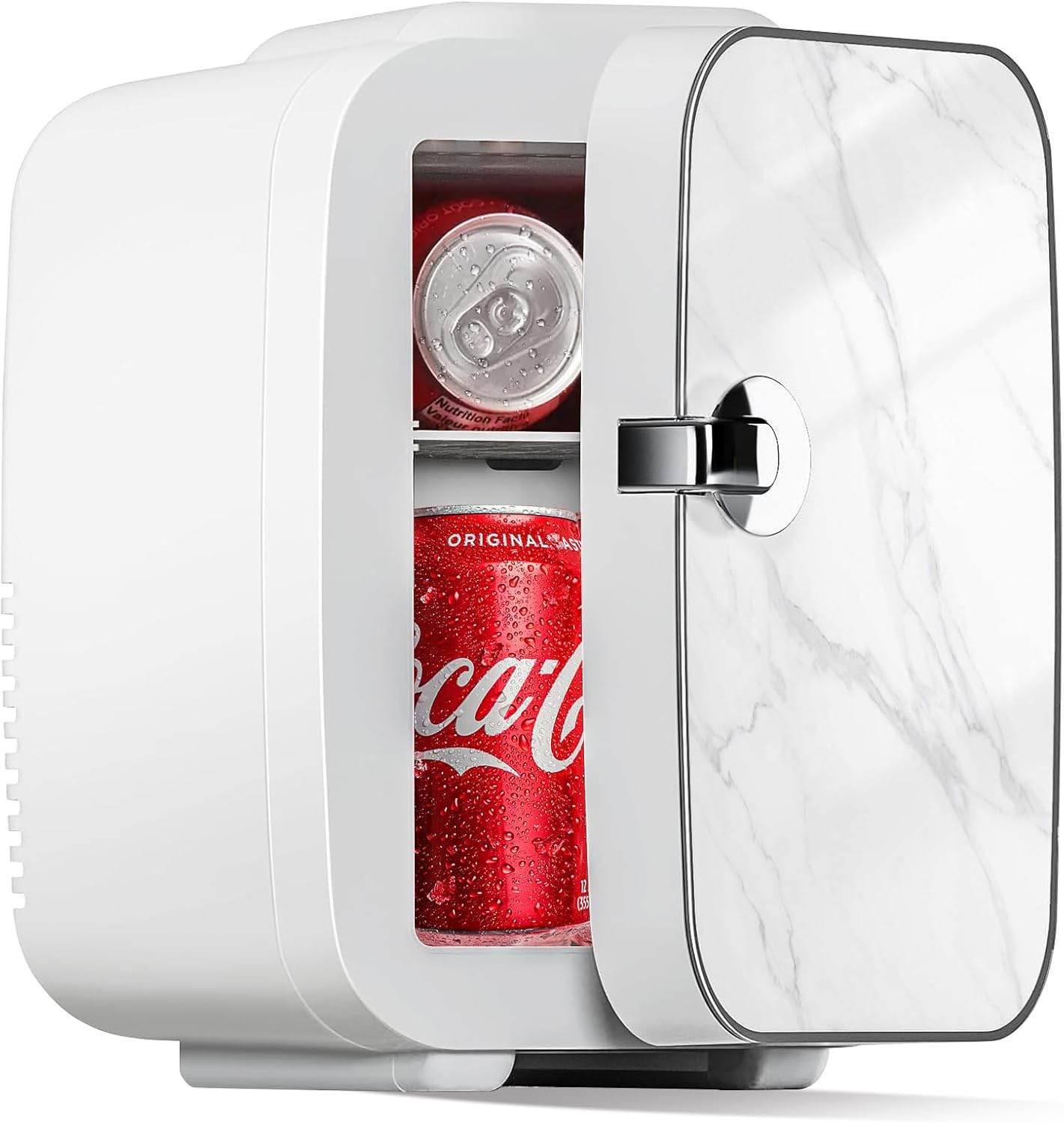 Mini Fridge - Compact Portable Skincare & Beverage Cooler for Home & Car